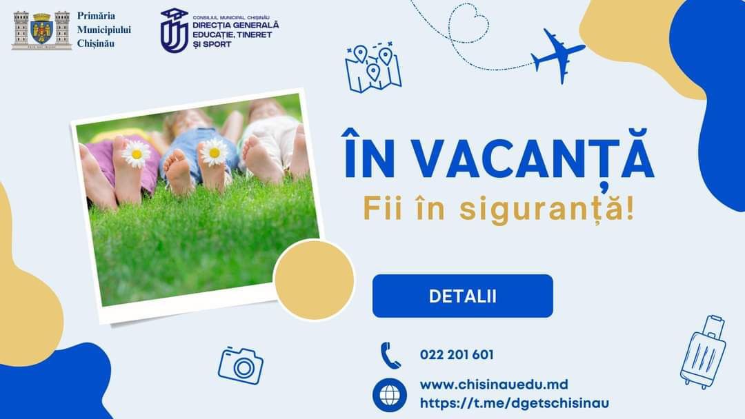 În perioada 08-12 martie 2024 (5 zile) elevii din instituțiile de învățământ general din municipiul Chișinău se vor bucura de vacanța de primăvară.